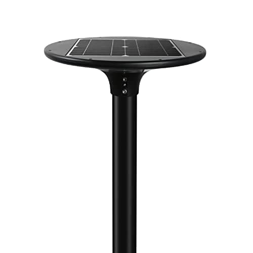 VELAMP - Lampione Solare Led Esterno 20W e 2300lm - Faro Led Esterno con Pannello Solare, Batteria Durata 32h, Automazione Notturna - Lampade Solari da Giardino e Spazi Esterni [Nuova Versione]