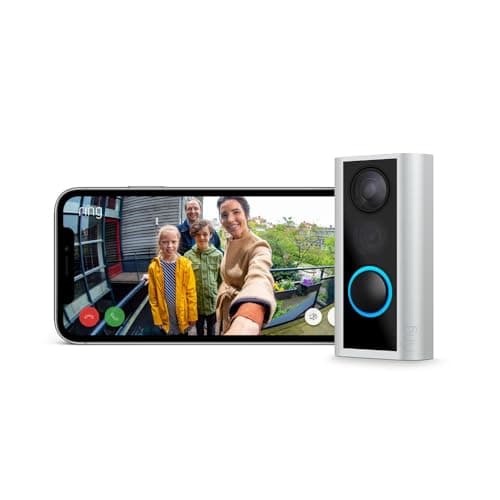 Ring Spioncino digitale con videocamera (Door View Cam) | Spessore porta: 54-75 mm (versione consigliata) | Videocitofono senza fili, HD a 1080p e wi-fi | Ring Home: 30 gg. prova gratuita