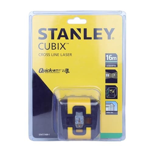 STANLEY Nivel láser verde en cruz CUBIX™. Alcance 16m per chi cerca qualità e praticità, per uso pratico e risultati affidabili