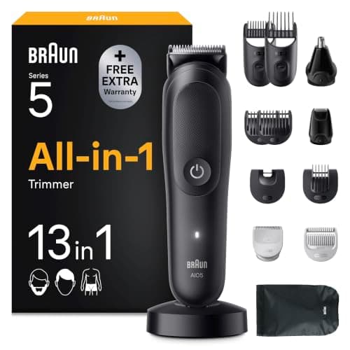 Braun Rifinitore All-in-One Serie 5 Rasoio Elettrico,Accessori AIO5565 Nero