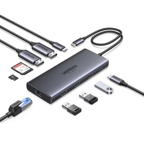 UGREEN Revodok Pro 210 Hub USB C 10 in 1 Docking Station Doppio Display
