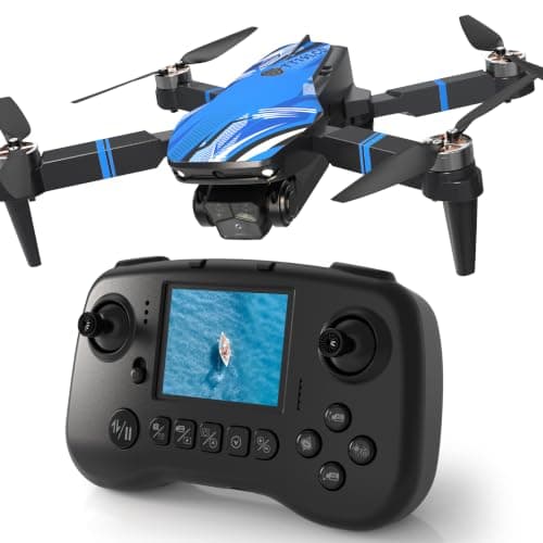 Drone con Camera Droni per Adulti 4K, Schermo LCD FPV Live Video, Motore Brushless, Sistema di Prevenzione Ostacoli a 270°, 3D Flips, Peso Inferiore a 250g, Supporta Schede SD fino a 32 GB