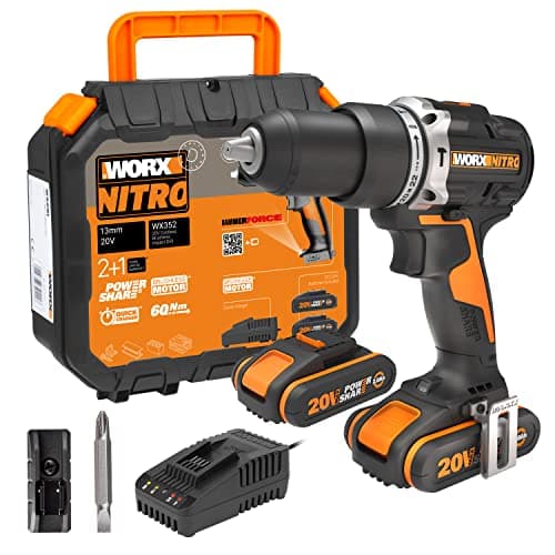 WORX WX352 Trapano avvitatore a percussione, 2 batterie e caricabatterie