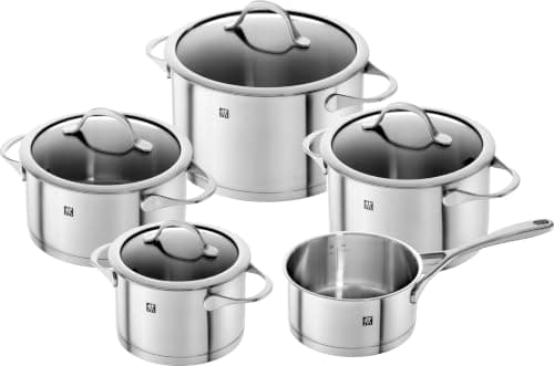 ZWILLING Essence Set di Pentole 5 Pezzi, Induzione, Acciaio Inox